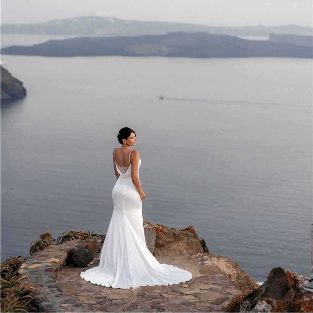Pronovias “Ash” Elegant White Wedding Dress